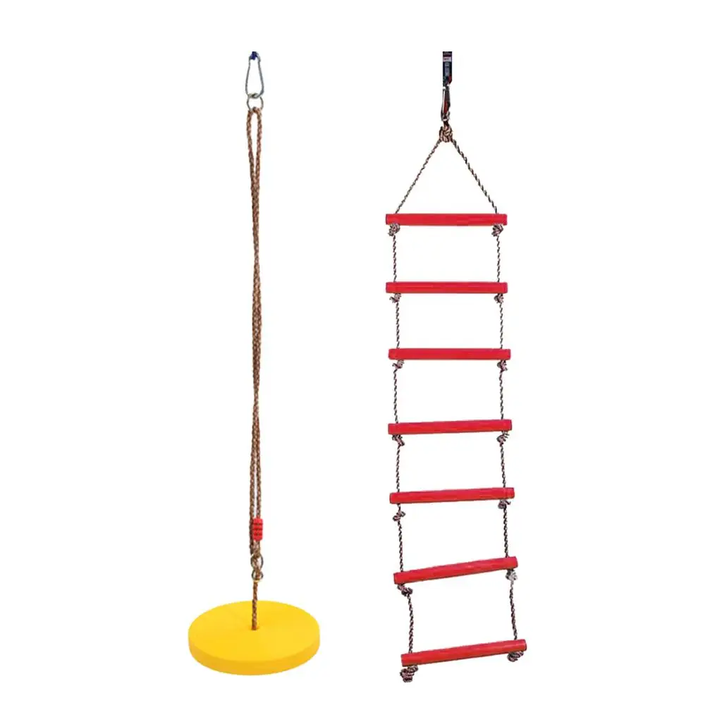 Set di giocattoli da arrampicata all'aperto per bambini, corda da altalena per appendere l'albero con scala da arrampicata in plastica