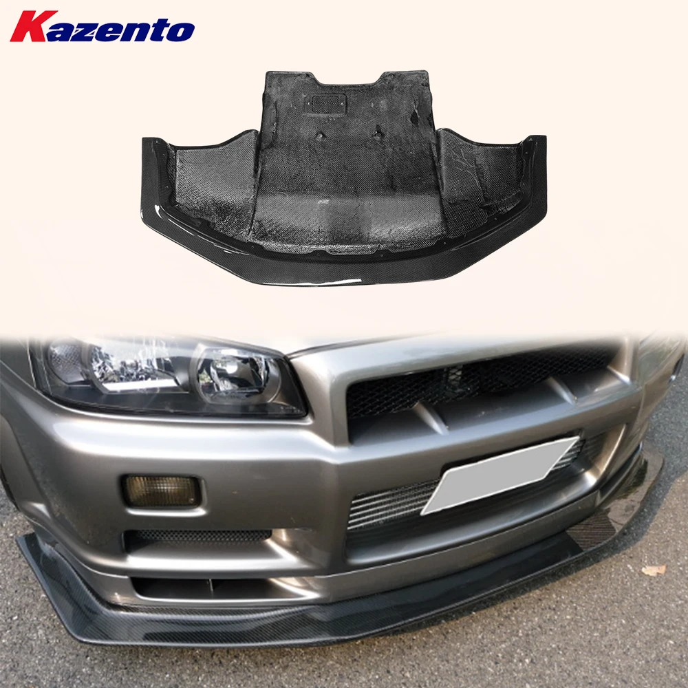 

For Nissan Skyline R34 GTR Only Carbon Fiber CAP Style Front Bumper Lip