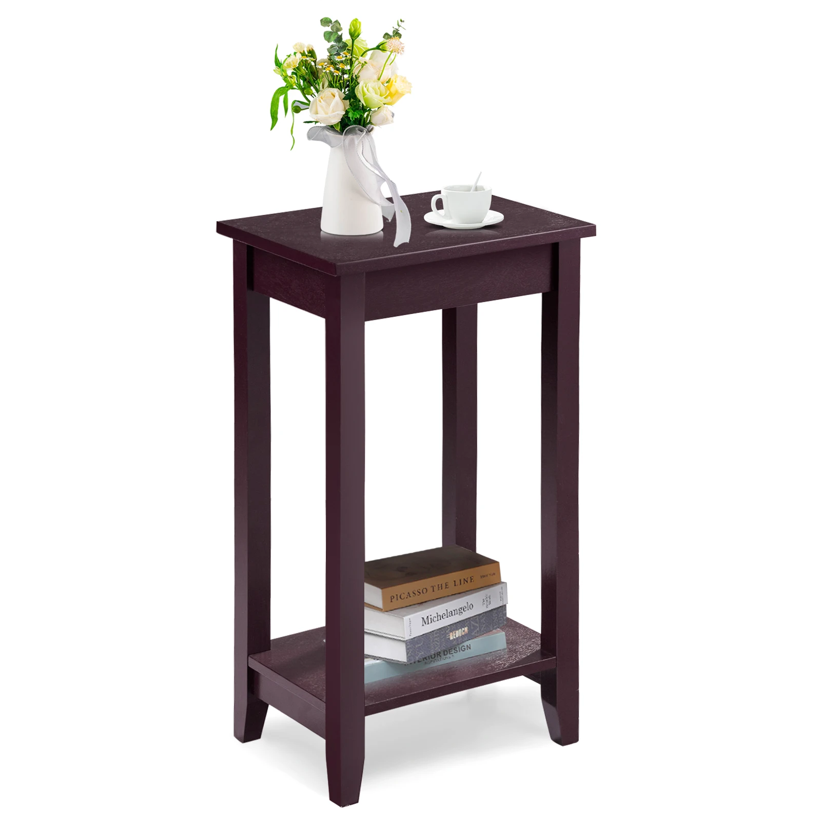 

Tall End Table Coffee Stand Night Side Nightstand Accent Furniture COSTWAY