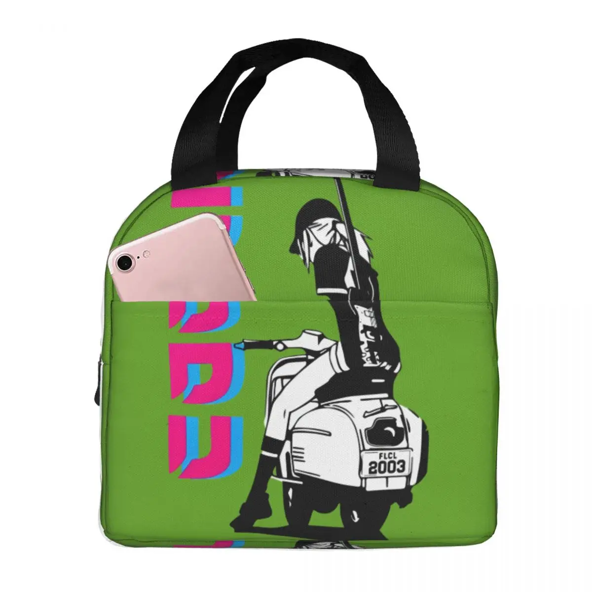 

For Lunch Flcl Movie Retro Durable Waterproof Cooler Portable Fashion Flcl Bento Boxes Girl Kid Hand Bag