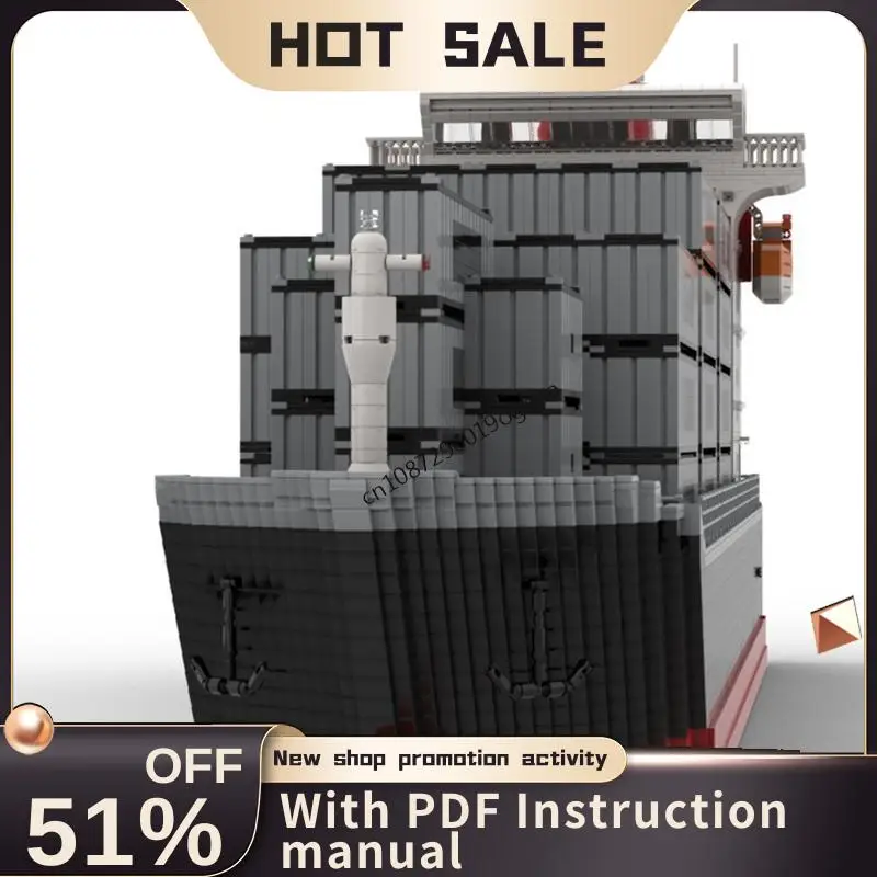 

Новый конструктор MOC: Контейнеровоз, городской грузовой порт, модульная модель, 22585 деталей, технологичные кирпичики, креативные идеи, игрушка-подарок, строительные блоки