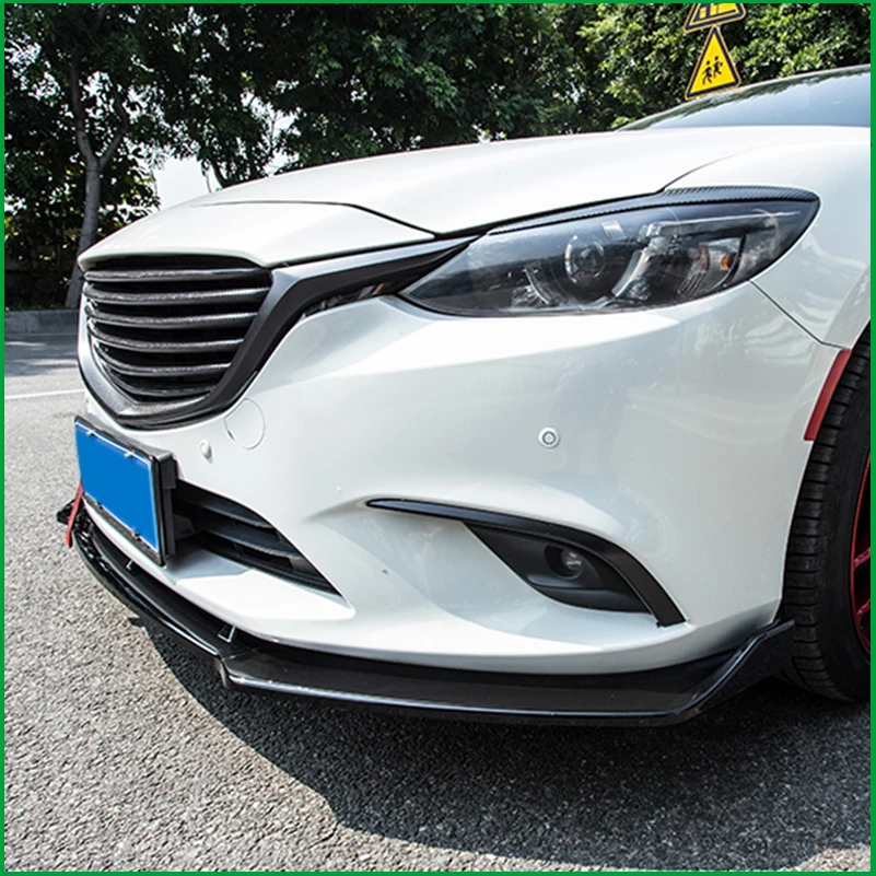 

For Mazda 6 Mazda6 2014-2017 Atenza Front Bumper Lip Spoiler Protector Body Kit Diffuser Cover Sticker Trim Car Styling Parts