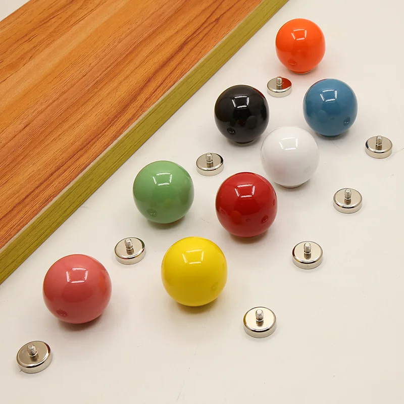 Colorful ceramic magnetic suction hook multi-function key rack decorative pendant refrigerator wall hanging without trace