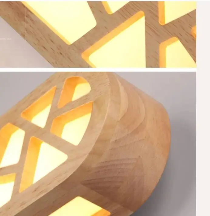 Simple Wooden Mirror Wall Lights Nordic Chinese Style Study Makeup Lamp Corridor Balcony Wall Lamp Japanese
