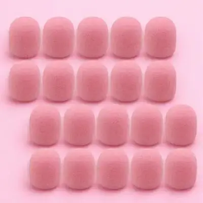 

20Pcs Lapel Microphone Sponge Covers Windproof Mic Protector Microphone Accessories Dustproof Cover Mic Sponge Covers