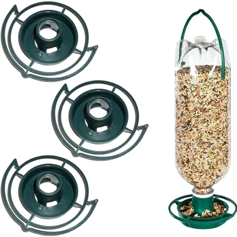 New Recycle Empty Soda Bottle Top Bird Feeder Automatical Feeding Outdoors Garden Balcony Hanging Feeding Tray Yard Garden Decor