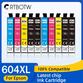 Cartouche d'encre 604XL pour imprimante Epson T 604 T604, Compatible XP 2200 2205 3200 3205 4200 4205 WF 2910 2930 2950 XL T604XL