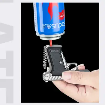 Nový zapalovač doutníků, větruodolný, přímý modrý plamen, butanový nafukovací zapalovač, kovový pistolový zapalovač a kuřácké příslušenství 8 nejlepší prodej zapalovač o velikosti paralyzéru - №3