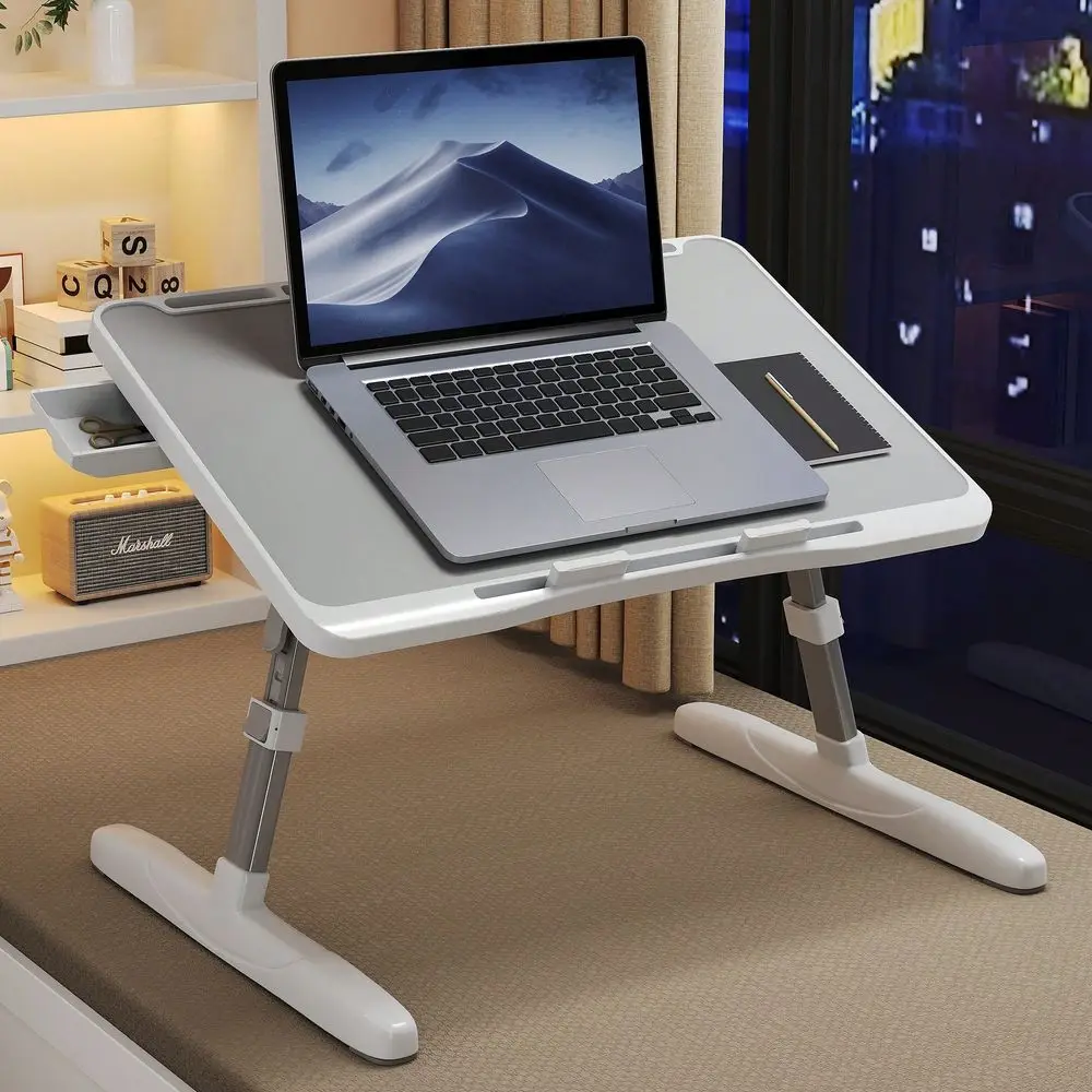 

Lap Desk Bed Tray Table,Adjustable Laptop Stand For Bed With USB Light Fan Drawer,Portable Laptop Desk Table For Bed Couch Sofa