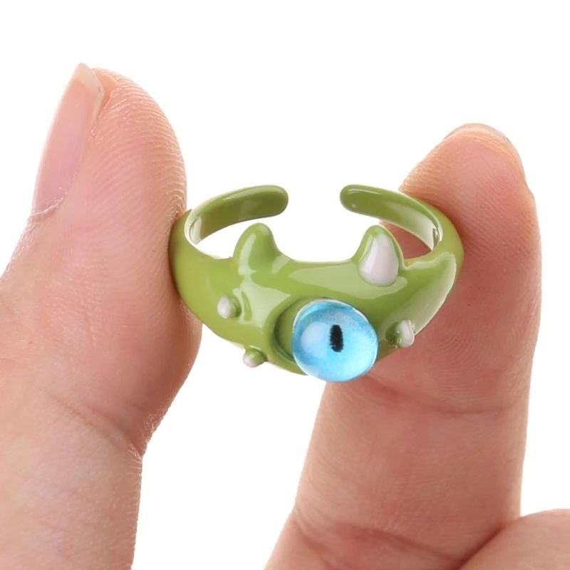 Sweet Three Color Eyes Open Couple Ring Wedding Finger Accessories Jewelry