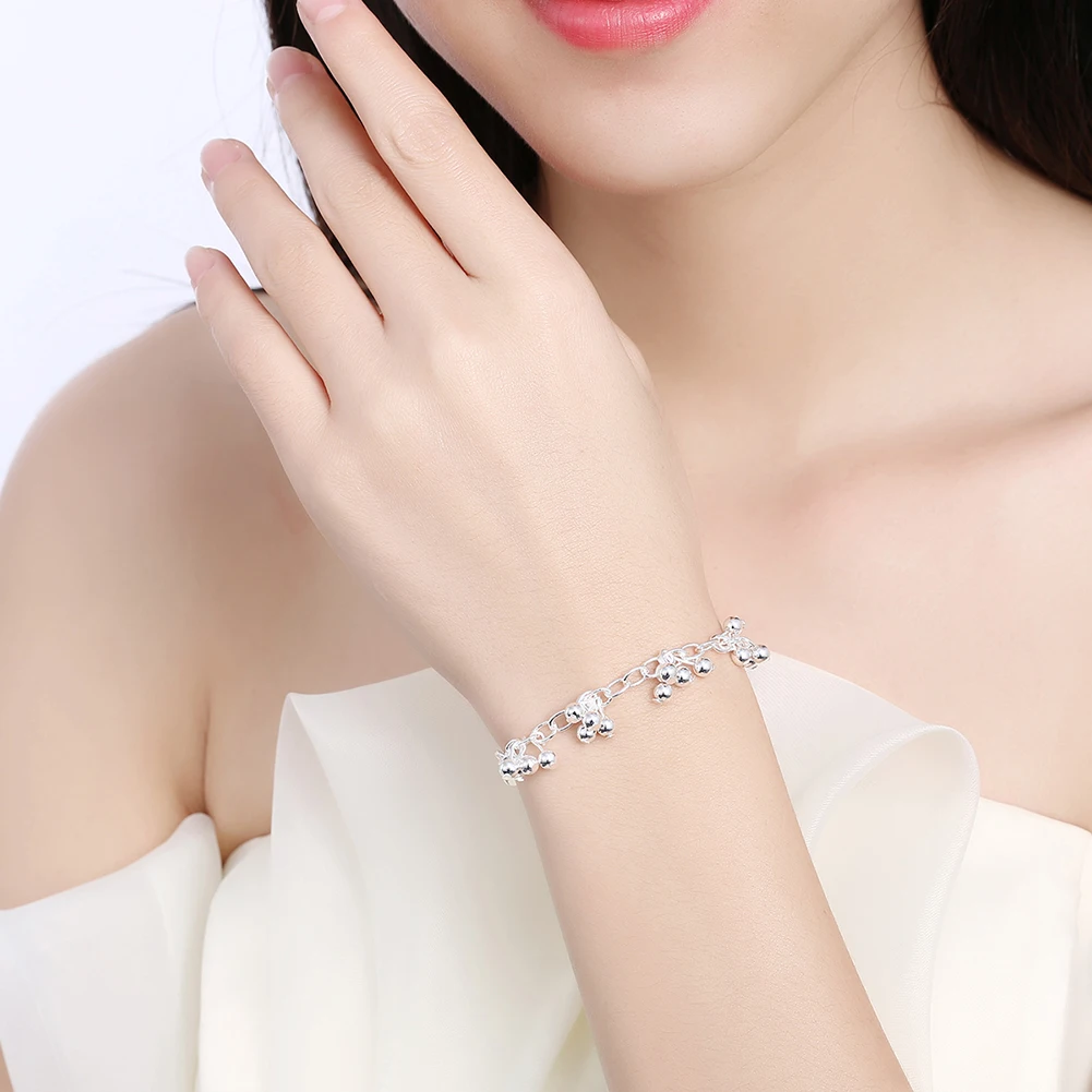 Hot luxury Custom grape beads 925 sterling silver Bracelet for woman fashion Costume Jewelry Wedding party Christmas Gifts view 6