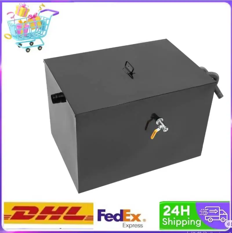 50ポンド 27.17×18.9×18.5インチ 業務用グリーストラップ 炭素鋼製排水フィルター グリーストラップ グリーストラップ