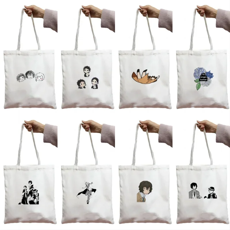 Japan Anime Print Shopping Bag Graphic Tote Handbag Harajuku Shopper Bag Reusable Women Eco Large-capacity Female Shoulder Bag