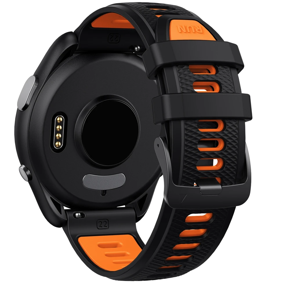 22mm Silicone Watchband Strap for Garmin Forerunner 265 Wirst Band for Garmin Forerunner 965 745 255 Venu 2 Vivoactive 4 Strap