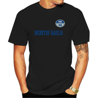 New North Sails BlackWhite T-shirt Harajuku Oversized Graphic T Shirts Men Clothing Oversized T Shirt  Men Clothing