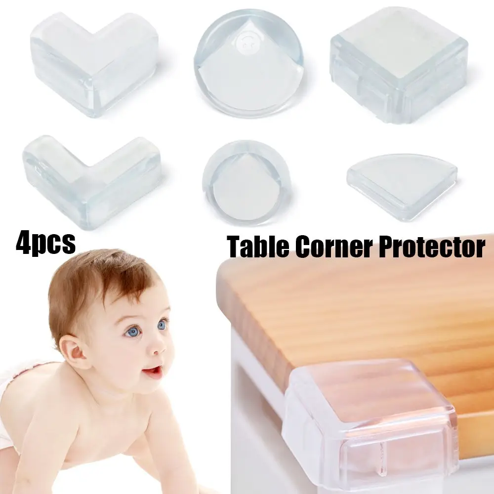 4Pcs Children Safety Silicon  Security Corner Guards Edge Protection Table Corner Protector Anticollision Strip