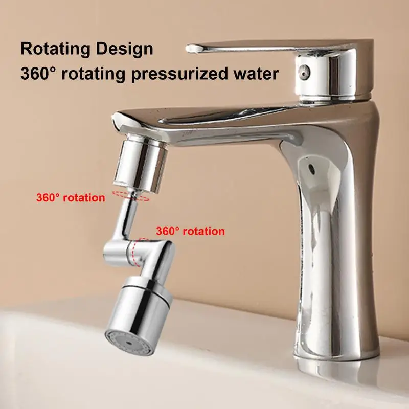 Swivel Robotic Arm Faucet Aerator Faucet Extender With 2 Mode Basin Splash-proof Water Nozzle Extender Bathroom Kitchen Gadgets