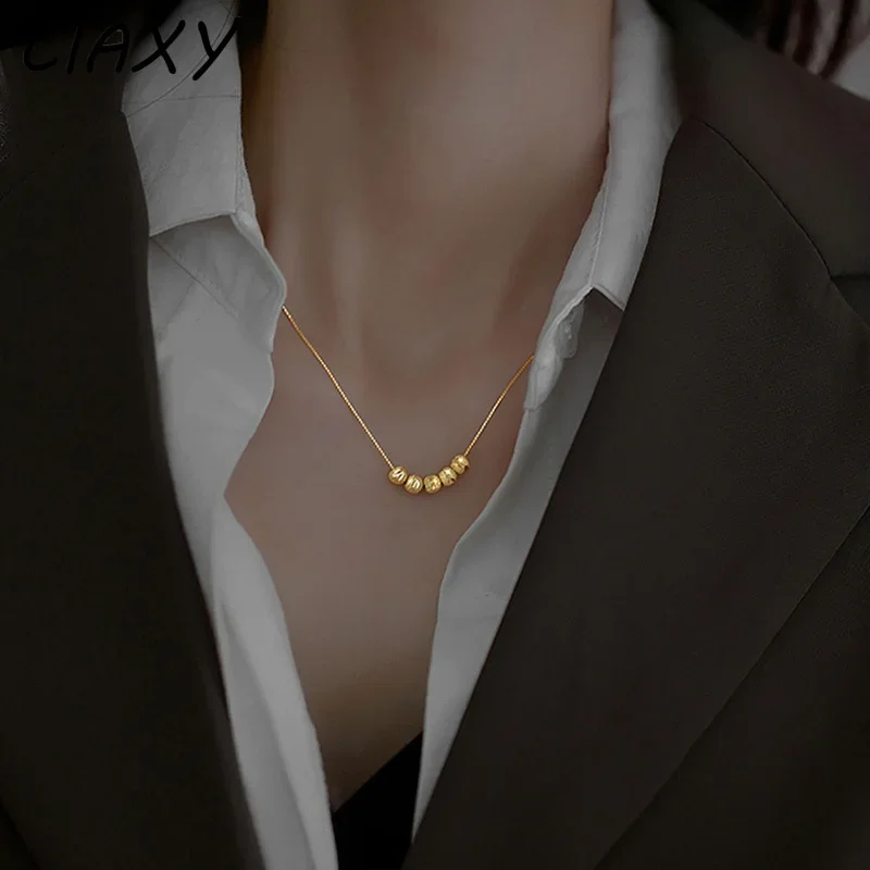 Bola talão pingente colar de corrente para mulheres, metal redondo avançado, gargantilha de senhora longa, noivado sorte presente da jóia, atacado, novo, 2022