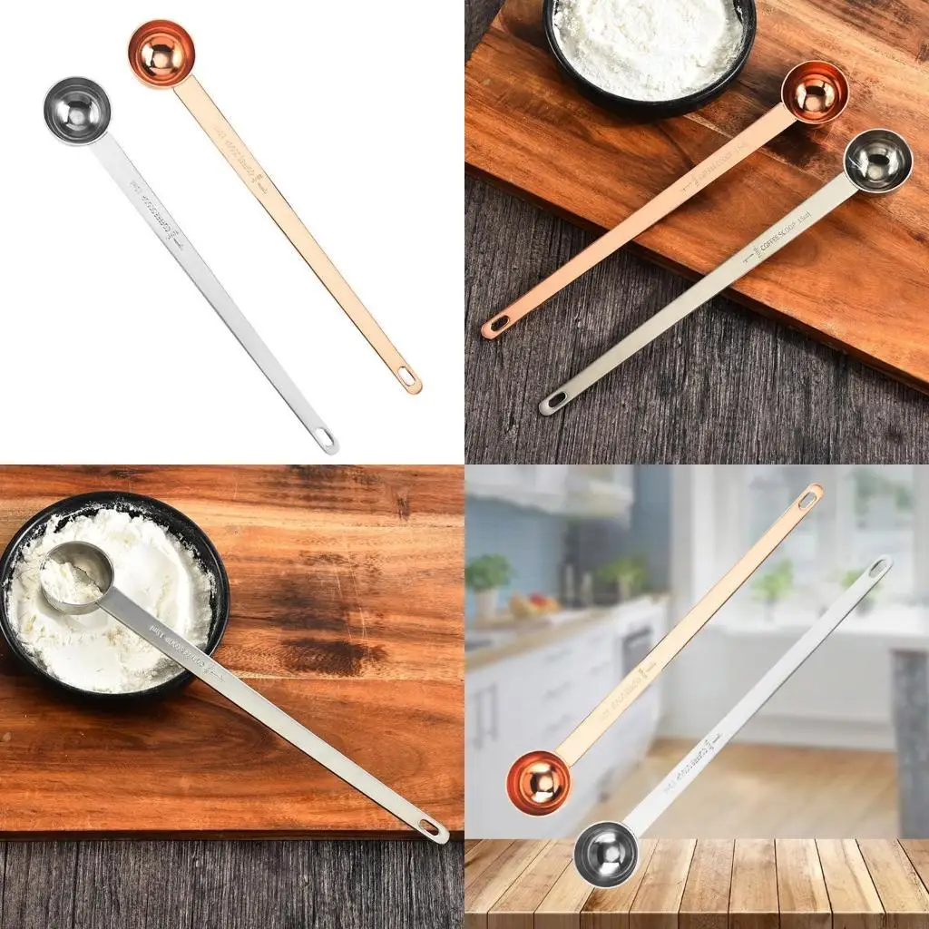 F19B Stainless Steel Coffee 15ml Measuring Spoon Long Handled Metal Measure Spoon Coffee Tea Tools Accessories