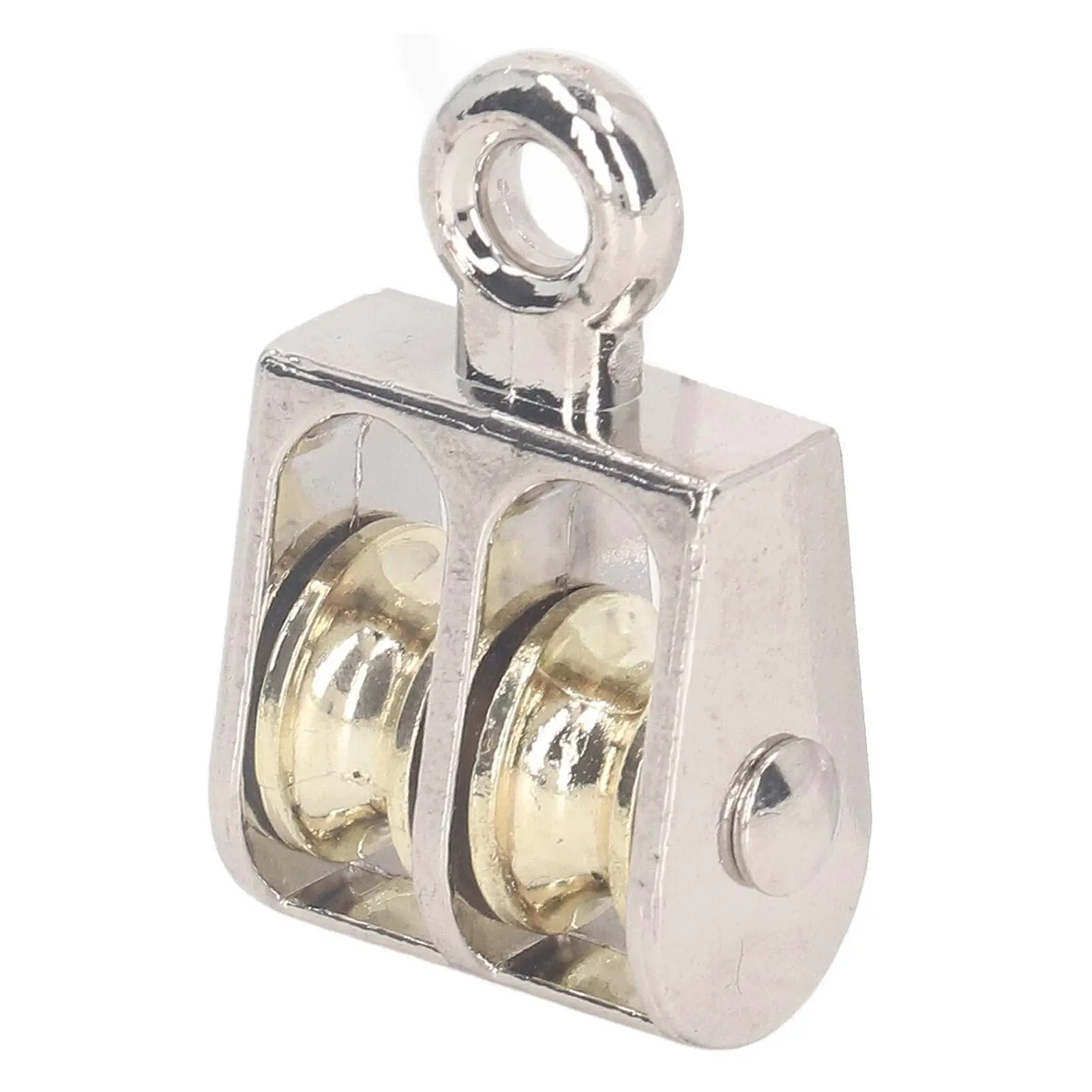 Double Pulley Block Roller 100KG 220LBS Heavy Duty Rustproof for lifting Equipment Double Wheel Pulley for Rigging and