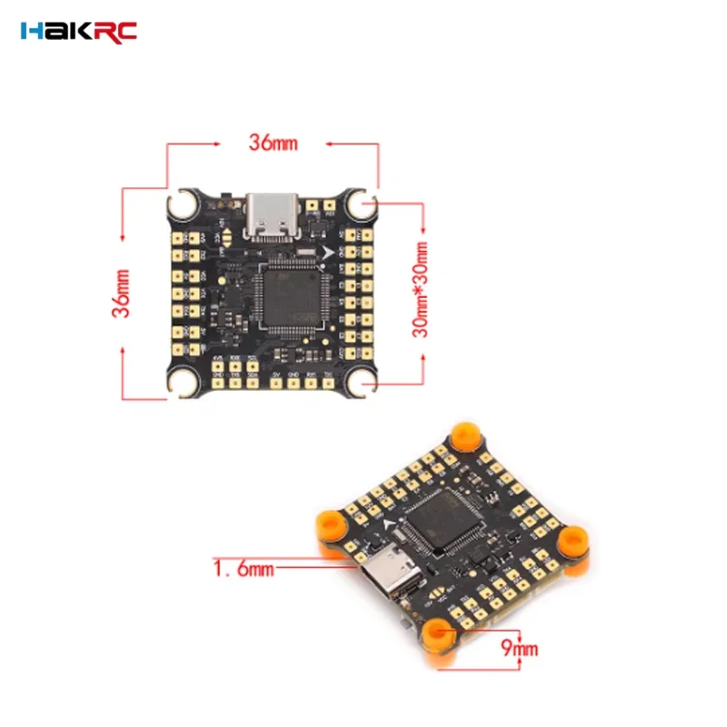 Hakrc f722 v2 dji f7 osd controlador de vôo 3-6s lipo duplo bec 5v 3a/9v 2.5a betaflight stm32f722ret6 30x30mm para rc fpv drone