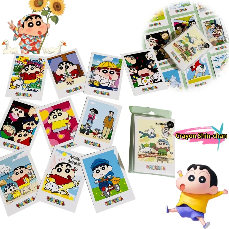 

Crayon Shin-chan Card Creative High Looks DIY Anime Cartoons Cute Beautiful HD Student Message Greeting Cards Postcards Gifts