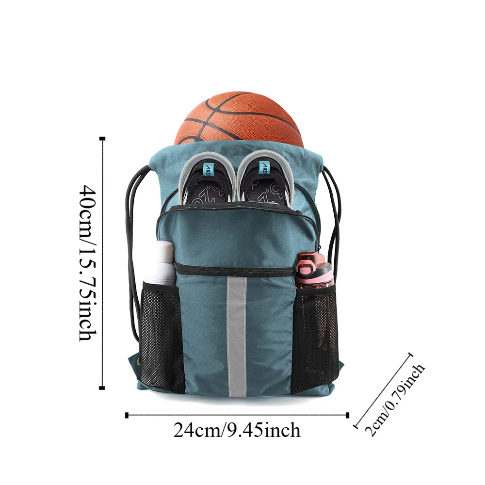 Nylon Sport Gym Bag Ultralight Large Capacity Drawstring Knapsack Multifunctional Adjustable Straps Mountaineering Bag Cycling