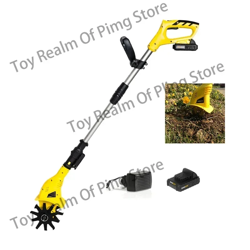 Handheld 20V Lithium-ion Micro tiller, Scarifier, Small Electric Hoe Rotary Tiller For Agricultural and Household Use