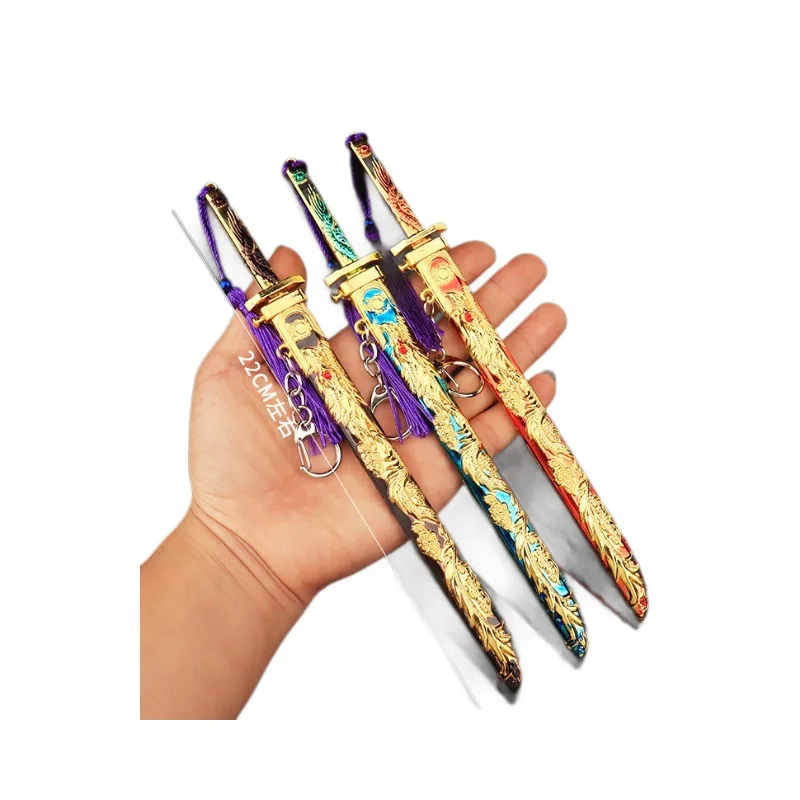 22 cm/8,66 Zoll Spiel für Frieden Spiel Periphere Schwerter Waffen Modell Desktop Display Ornamente Sammlung Geburtstagsgeschenk für Mädchen Jungen