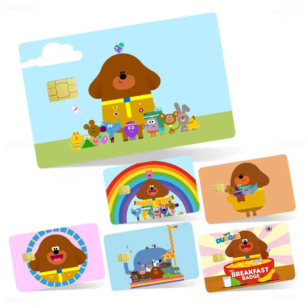 

Cartoon Hey-D-Duggee 4pcs 1Set Card Stickers Small Waterproof Chip 4PCS Card Sticker Anti-Scratch