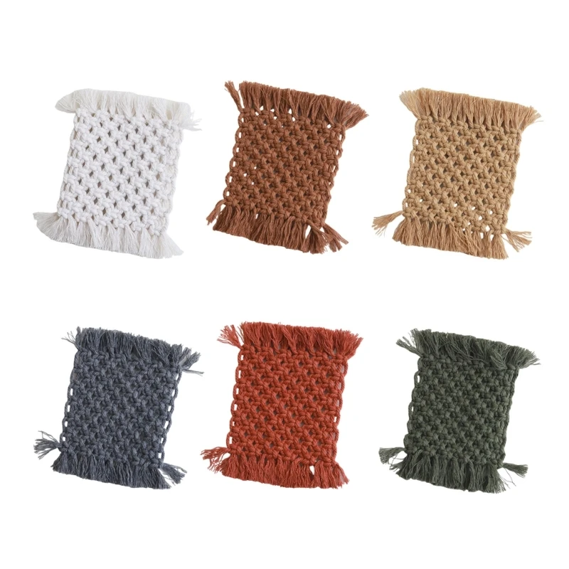 

Pack of 2 Cotton Crochet Trivets for Hot Dishes and Pots Handwoven Place Mats