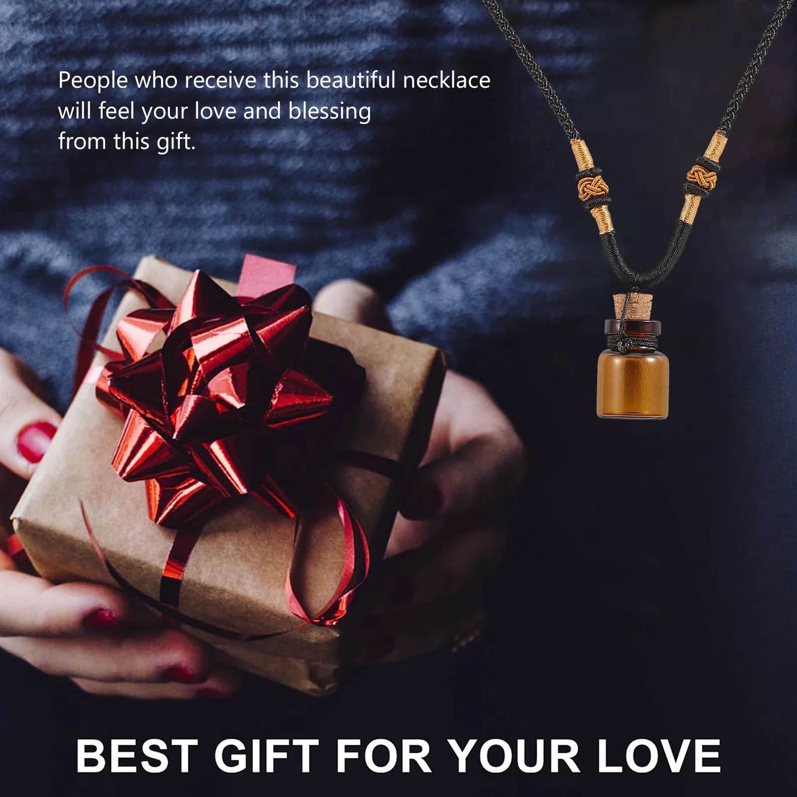 

3Pcs Essential Oil Bottle Necklace Durable Pendant Exquisite Design for Wedding Birthday Party Anniversary Daily Wear Hanging