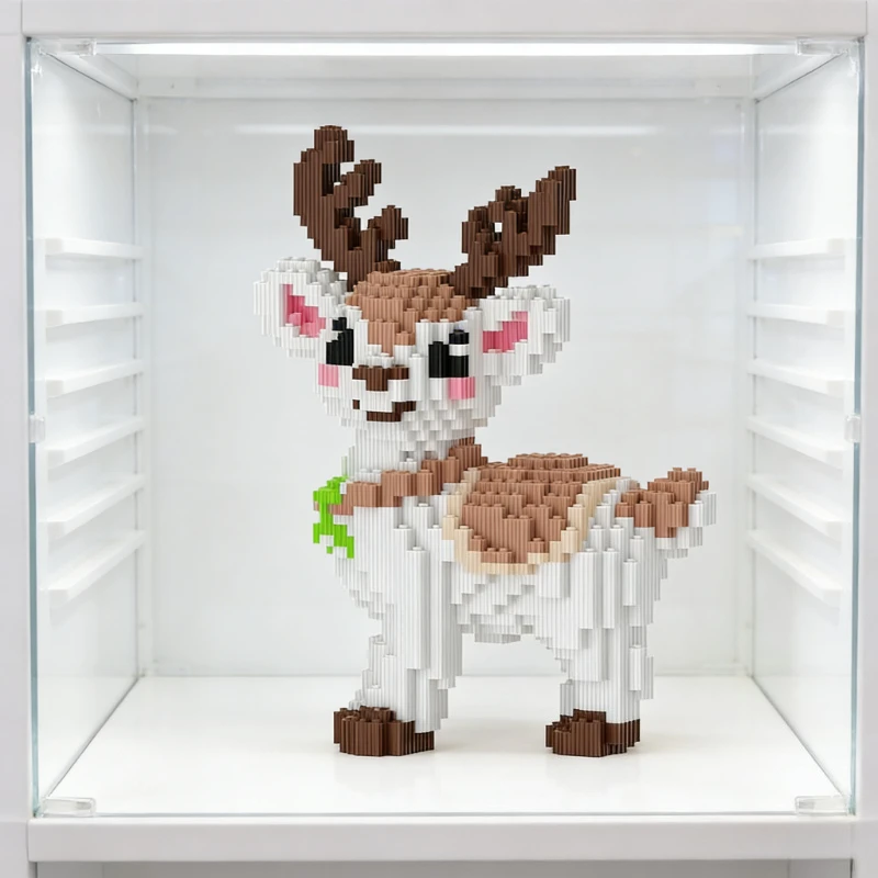 3200 個かわいい鹿ビルディングブロックおもちゃ 3d モデル組み立て子供のおもちゃ卓上装飾子供の誕生日ギフト