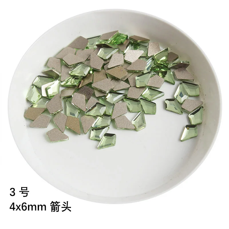ネイルラインストーン,100個,フラットバッククリスタル,3Dアートストーン,パーソナライズされた装飾,ライトグリーン,マルチスタイル