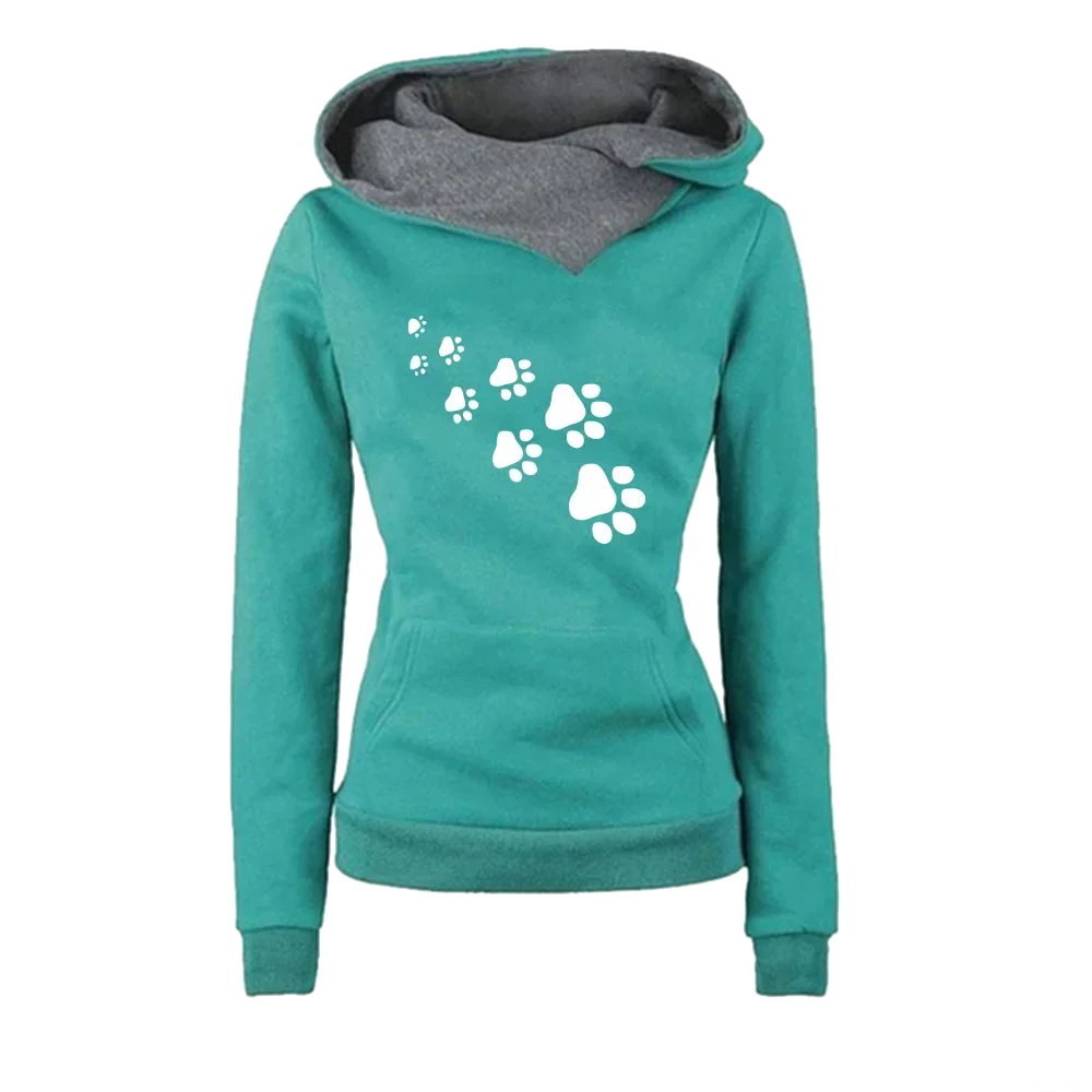 Women Cat\'s Paw Print Clothing Hoodies Women Sweatshirts Baggy Pants Trousers Sweatpants Sets for Women 2 Pieces Clothing Sets