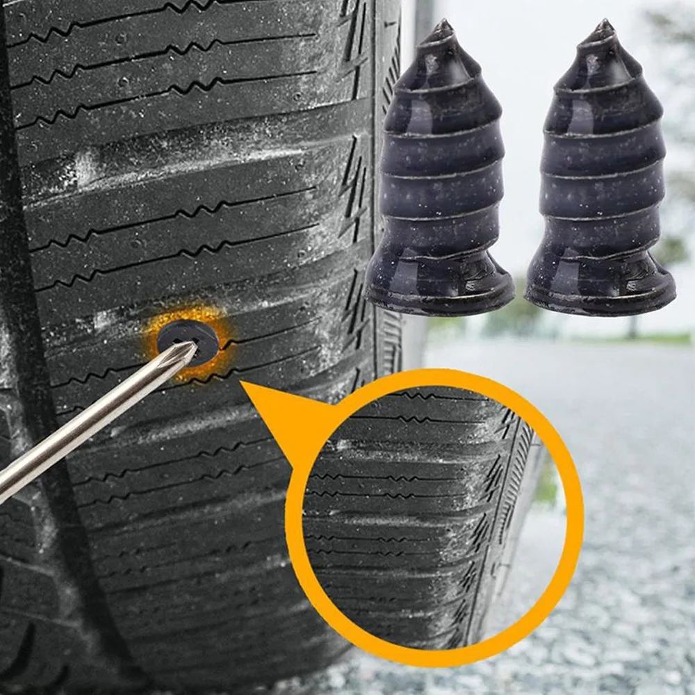 Car Tire Rubber Nail Kit Vacuum Tubeless tyre Puncture Repair Tools Car Motorcycle Truck Fast Self-tapping Nail for 0.1-5mm hole