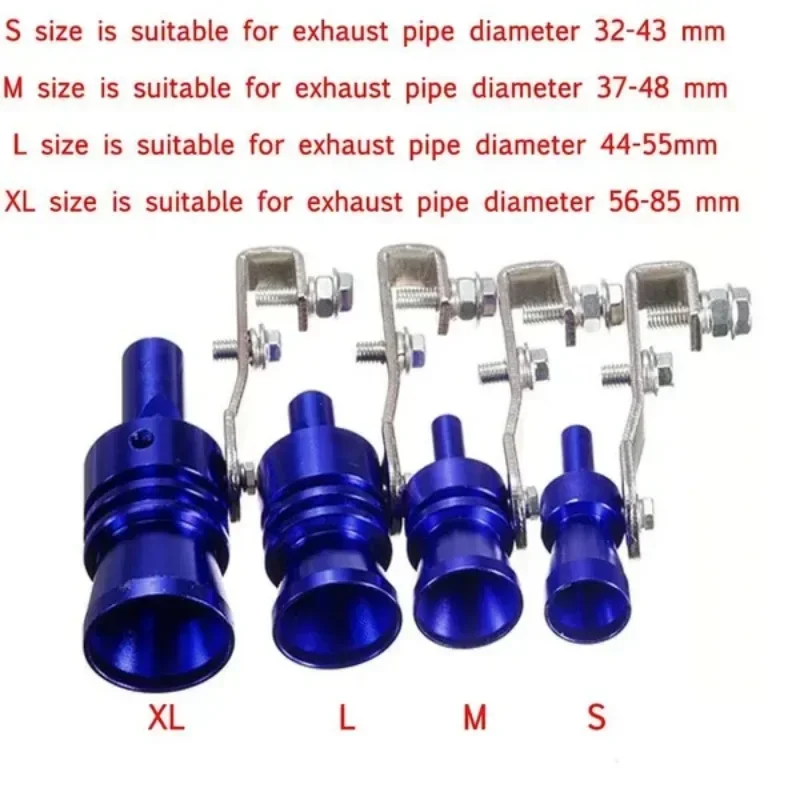 1Pc Universal Sound Simulator Car Exhaust Pipe Turbo Whistle Car Turbo Muffler Auto Parts