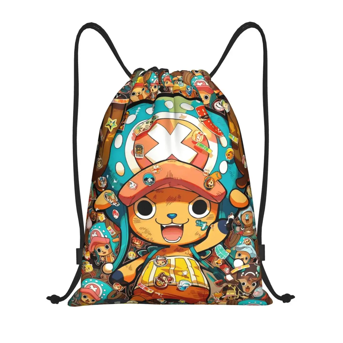 C-Chopperes Comics Cartoons Mochila con cordón para hombre y mujer, bolsa deportiva para gimnasio, bolsa de compras plegable