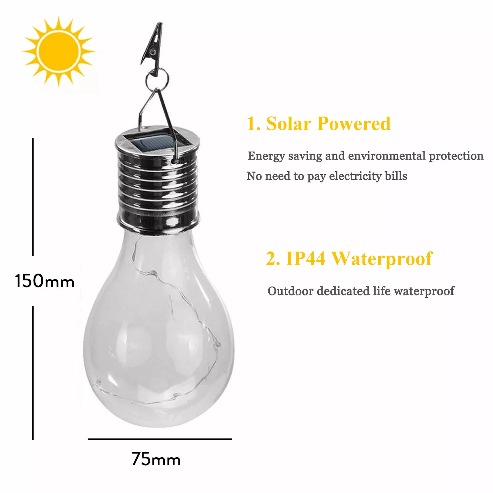 5LEDs Clip-On Solar LED Licht Wasserdichte Außenleuchten Farbige Shell Außen Warm Weiß Terrasse Dekoration Garten