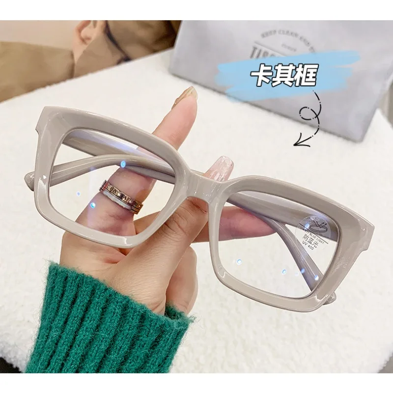 Occhiali da donna anti luce blu Montatura oversize Occhiali vintage Occhiali da computer Oculare per protezione degli occhi trasparente full frame