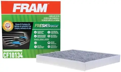 

FRAM Fresh Breeze Cabin Air Filter CF10134 for – Easy Install with Arm & Hammer Baking Soda