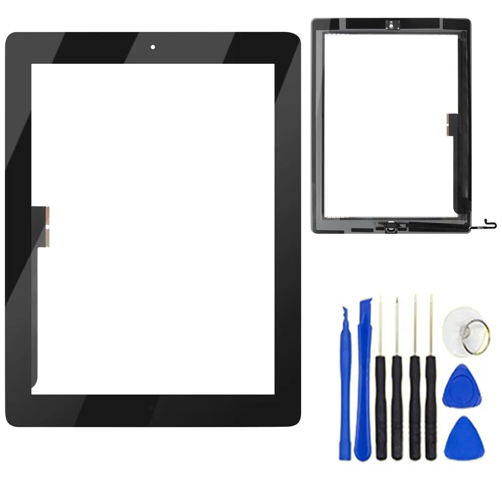 

Quality For iPad 3 4 iPad3 iPad4 A1416 A1430 A1403 A1458 A1459 Touch Screen Digitizer Replacement Sensor+Key Button