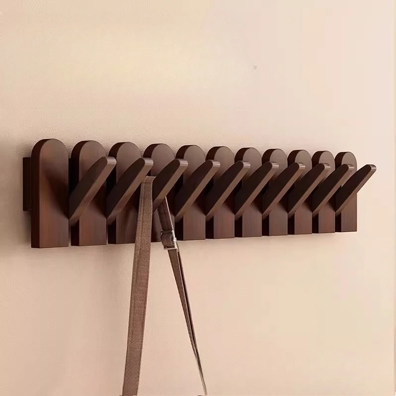 For Solid Wood Wall Hanger, Home Coat Rack, No Punching on The Wall, High-end Hook