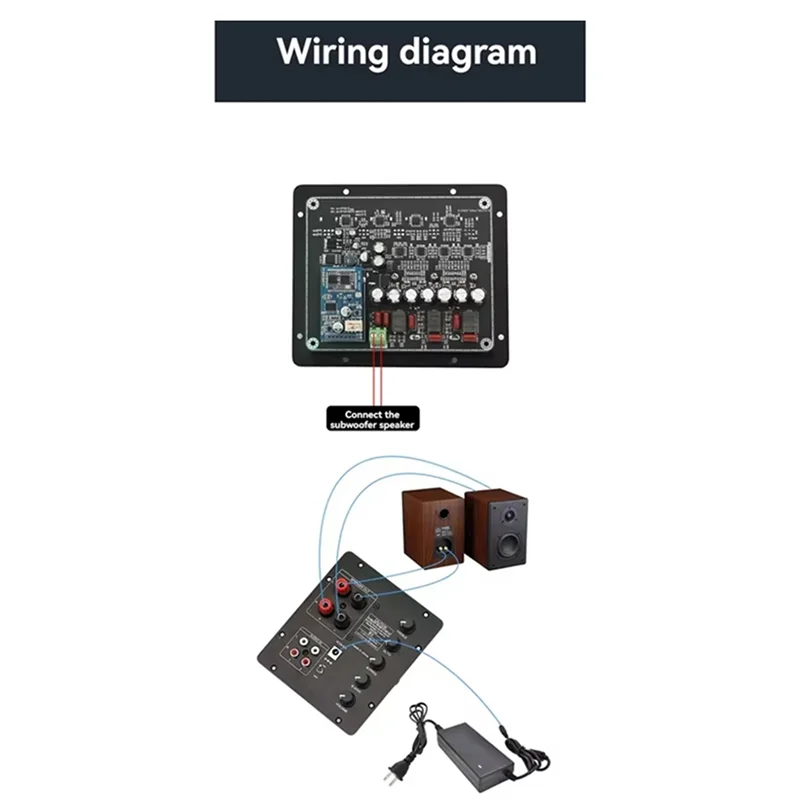 【COOL】مضخم صوت 400 وات TPA3221 مضخم صوت نشط 100Wx2+200W مع بلوتوث 5.1 - نظام صوت Hifi 2.1 قناة