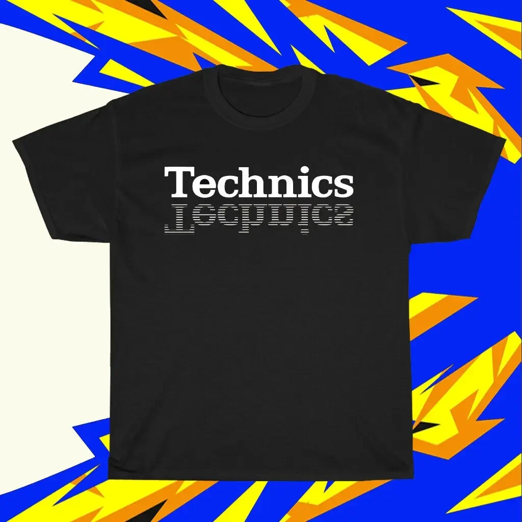 New Shirt Technics Audio Music Logo Men'S Unisex Black T-Shirt Usa Size S To 5Xl