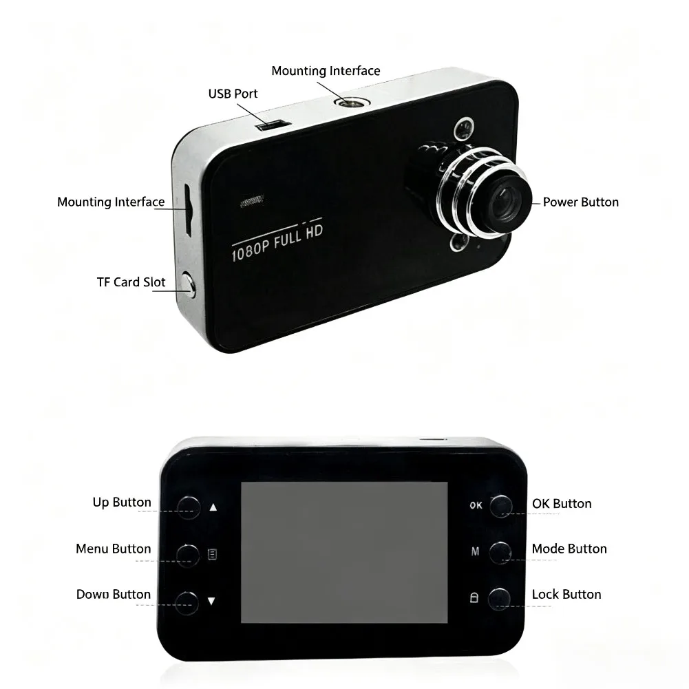 1080P Full HD Car DVR Motion Detection Vehicle Driving Recorder Night Vision Car Camcorder Support TF 32G 140 Degree View Angle