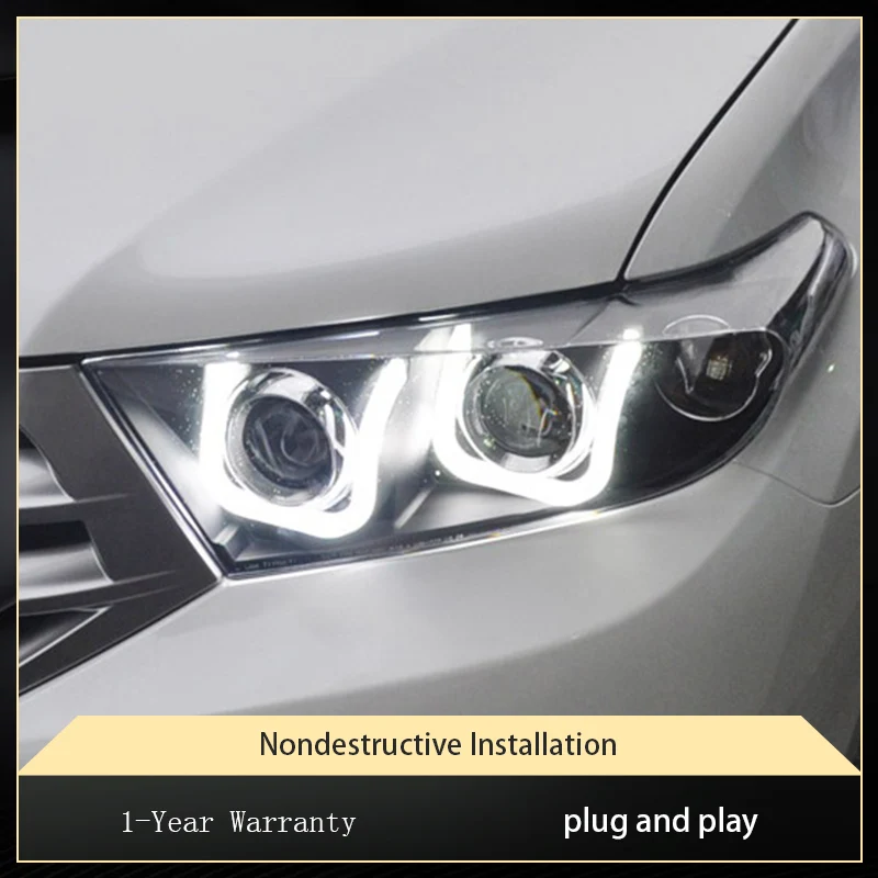 Headlights For Toyota Highlander 2012-2014 LED Headlamp 2014 Newest Design DRL Projector Lens Signal light Tool Accessories