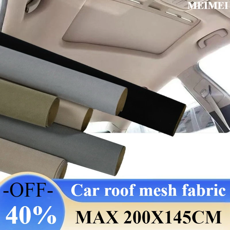 

Self Adhesive Car Roof Cloth Car Roof Cloth Repair DIY Car Interior Roof Renovation Checkered Cloth Interior Stickers