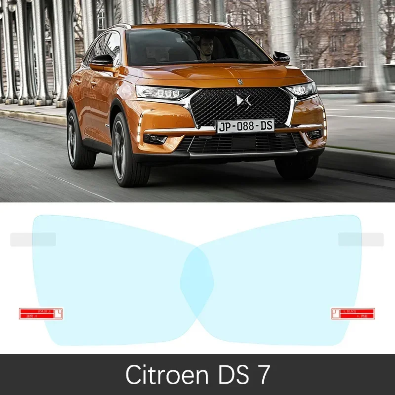 Full Cover Anti Fog Film For Citroen DS 7 DS7 Crossback Rearview Mirror Rainproof Anti-Fog Clean Films Car Stickers Accessories