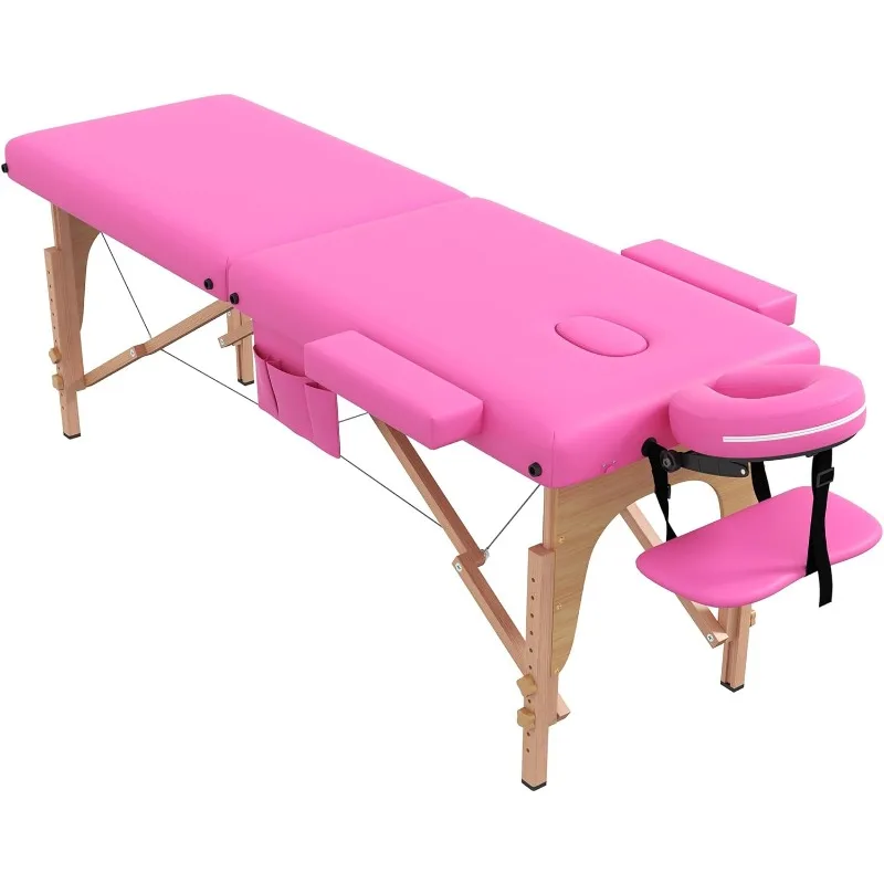 

Table Massage Bed Portable, 29 LBs Light Weight 2 Section Foldable Tattoo Bed Facial Care